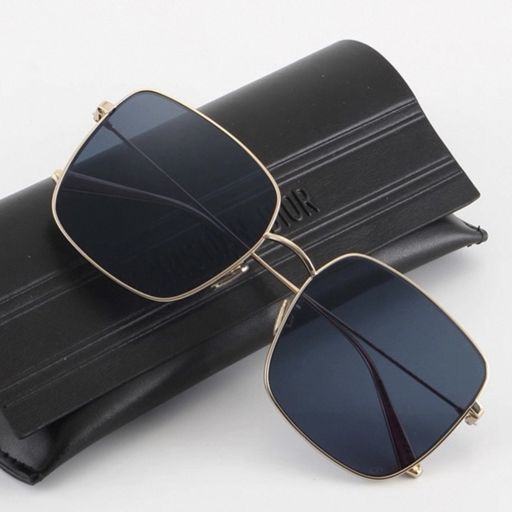 Dior Oversized Gold Frame Square
